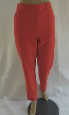 NEW LADIES M&S COLLECTION RED SPLIT HEM ANKLE GRAZER TROUSERS SIZE 12