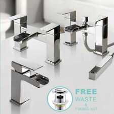 Waterfall Bathroom Taps Chrome Basin Mixer Bath Filler Shower Deck Tap Sets