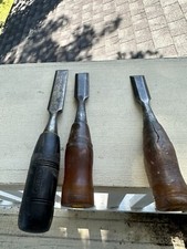 Vintage wood chisels. (3)