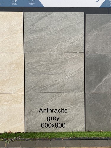 Grey porcelain paving patio