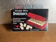 Dominoes By Cardinal Double Nine Vinyl Case Vintage