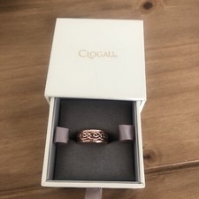 Welsh Clogau 9ct Gold Celtic Annwyl  Wedding Band / Thumb Ring Rose Gold