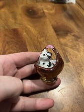 Limoges Cat In Basket