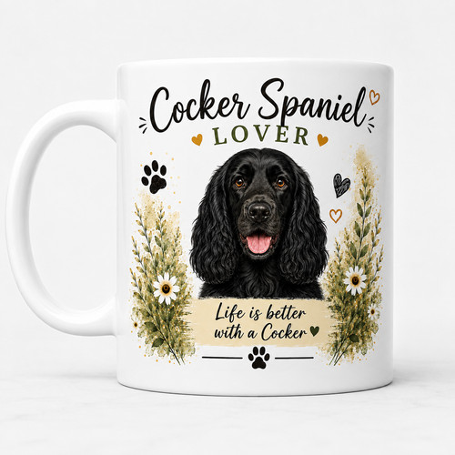 Personalised black cocker - black,