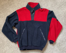 MUSTO SNUGS teenagers blue and red fleece pullover sweatshirt age 12-13 years