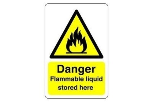 Danger flammable liquid sign - liquid,