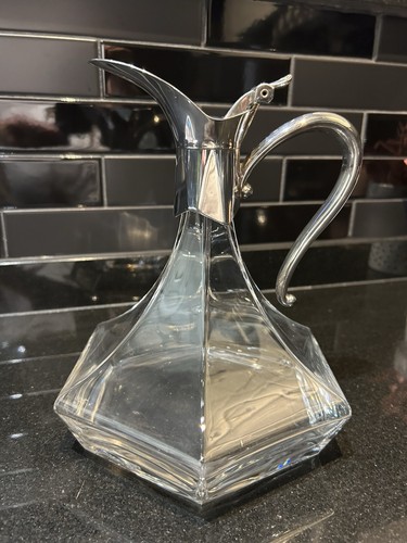 Vintage heavy glass decanter - heavy,
