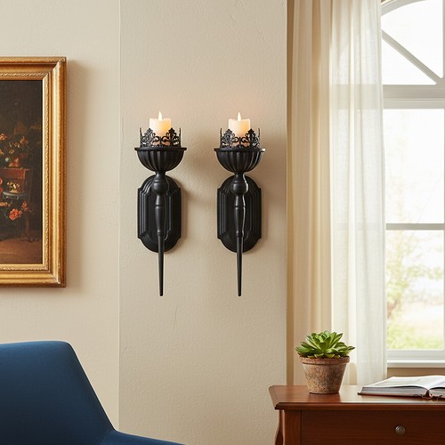 2pcs wall mounted candle tea - wall,