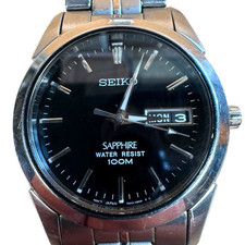 Mens Seiko 7N43-0AR0 Sapphire Crystal Sports Watch - 100m NEW BATTERY