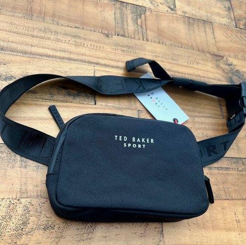 Ted baker black canvas bumbag - black,