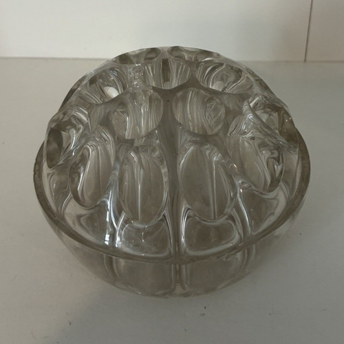 Round glass flower - , frog