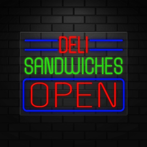 Deli sandwiches open sign - sign, for