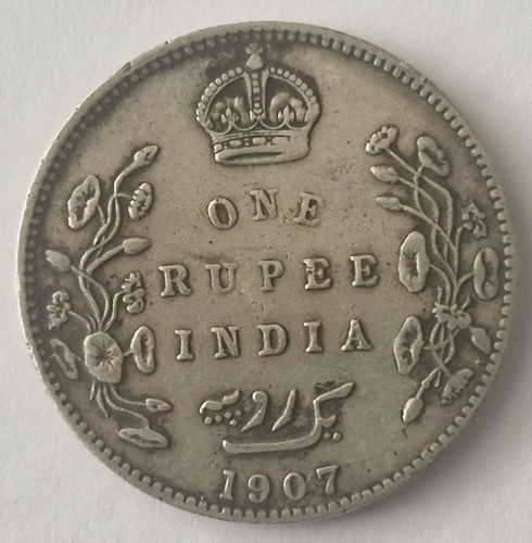 1907 british indian one rupee - 1907,