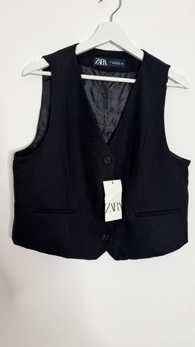 Zara black tailored waistcoat - zara,