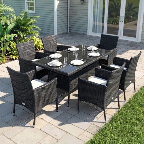 Seater rattan dining - 6,