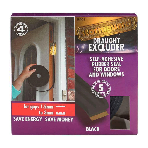 Black epdm draught - black,