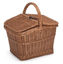 Empty Wicker Picnic Basket