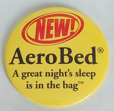 Aero bed Logo Yellow Pinback