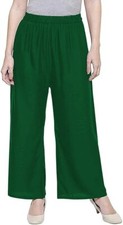 P&R DANCEWEAR LTD Womens Plain Flared Palazzo Trousers Baggy Wide Leg Flared Pan