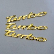 3x Gold New turbo Chrome Metal
