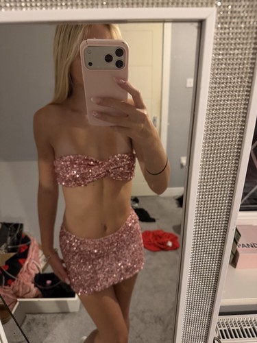 Ivy rose pink - rose, sequin