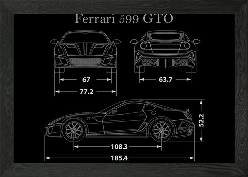 Ferrari 599 gto 2011 framed - 2011,