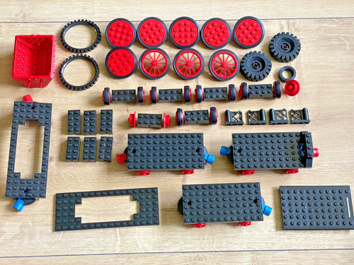 Vintage lego wheels and train - vintage,