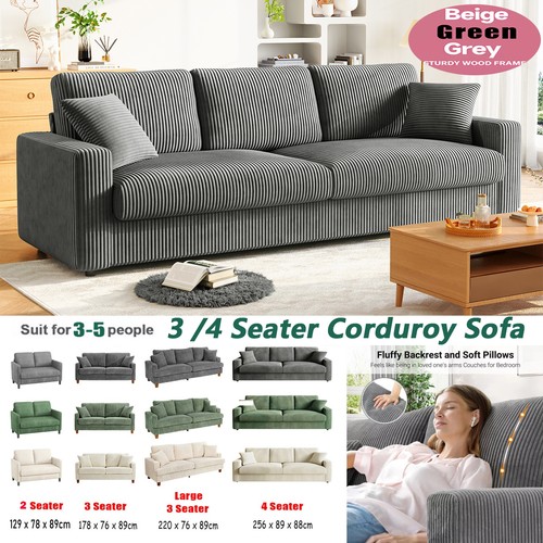 Seater corduroy sofa jumbo - 4,