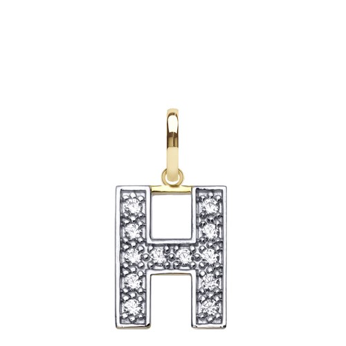 Gold initial pendant chain - pendant, &