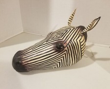 Zebra Head Wall Sculpture Art