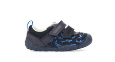 STARTRITE Little Fin Navy Nubuck Boys Riptape Pre-walkers Shoes RRP £33 2F 2.5F