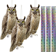 3pcs owl bird scarer for - bird, roofs