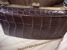 Vintage Brown Real Crocodile