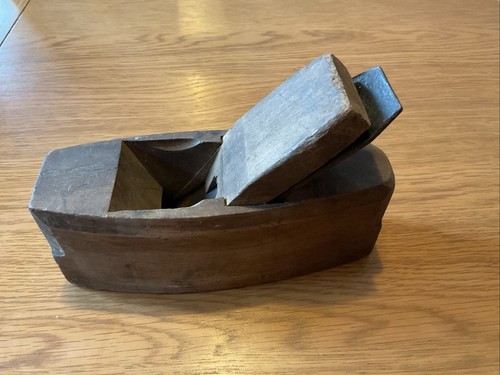 Vintage wooden smoothing plane - wooden,