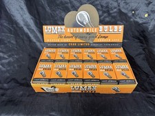 Vintage lumax bulbs Nos Shop Display Counter Advertising Old Garage