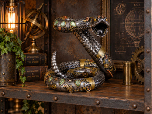 Large steampunk snake - snake, ornament