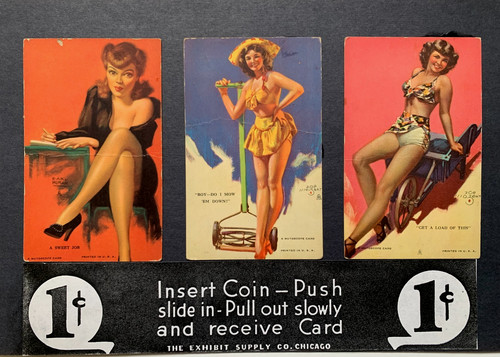 Vintage mutoscope arcade cards - vintage,