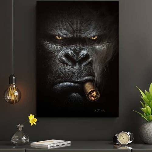 Smoking gorilla wall art - smoking,