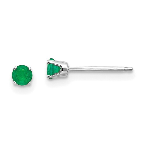 14k white gold 3mm emerald - 14k,