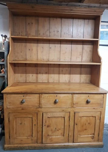 Antique pine kitchen dresser - kitchen,