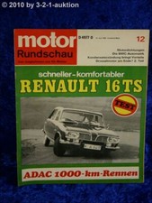 Engine Review 12/68 Renault 16 TS Rover 3500