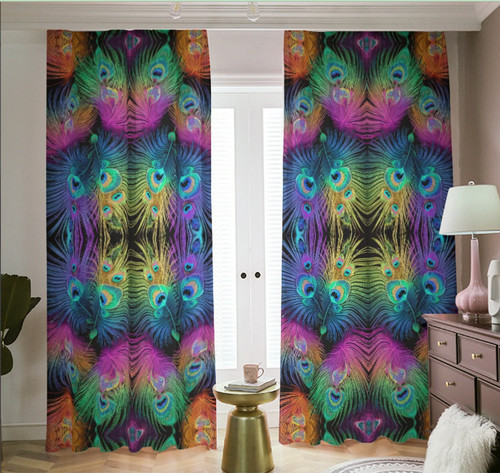 Peacock blackout curtains - peacock,