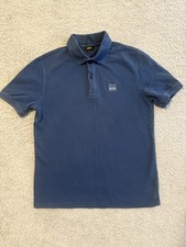 Boys Hugo Boss Polo Shirt Age 12 Blue Good Condition