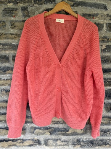 Hush coral pink alpaca - coral, wool