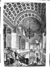 Original Old Antique Print 1868 Damaged Grand Staircase New Foreign Office 0