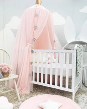 Baby Bed Crib Canopy Mosquito Net Hanging Tent Kids Room Playhouse Curtains