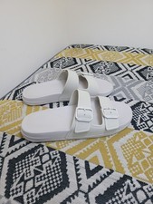 EUC Mens Fitflop Iquishion Two Bar Adjustable Slides size 8 EU 42 Clay Grey