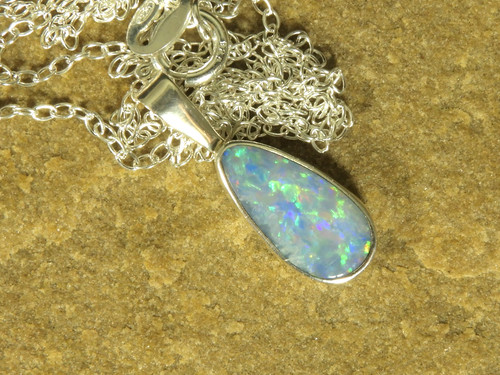 Multicolour opal pendant