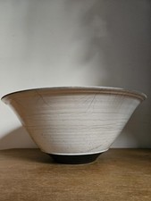 Rudie Delanghe Raku Crackle Glaze Studio Pottery Extra Large Bowl