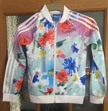 Adidas Original Child’s 3 Stripe  Floral Jacket  Age 9-10    26”-30” Chest